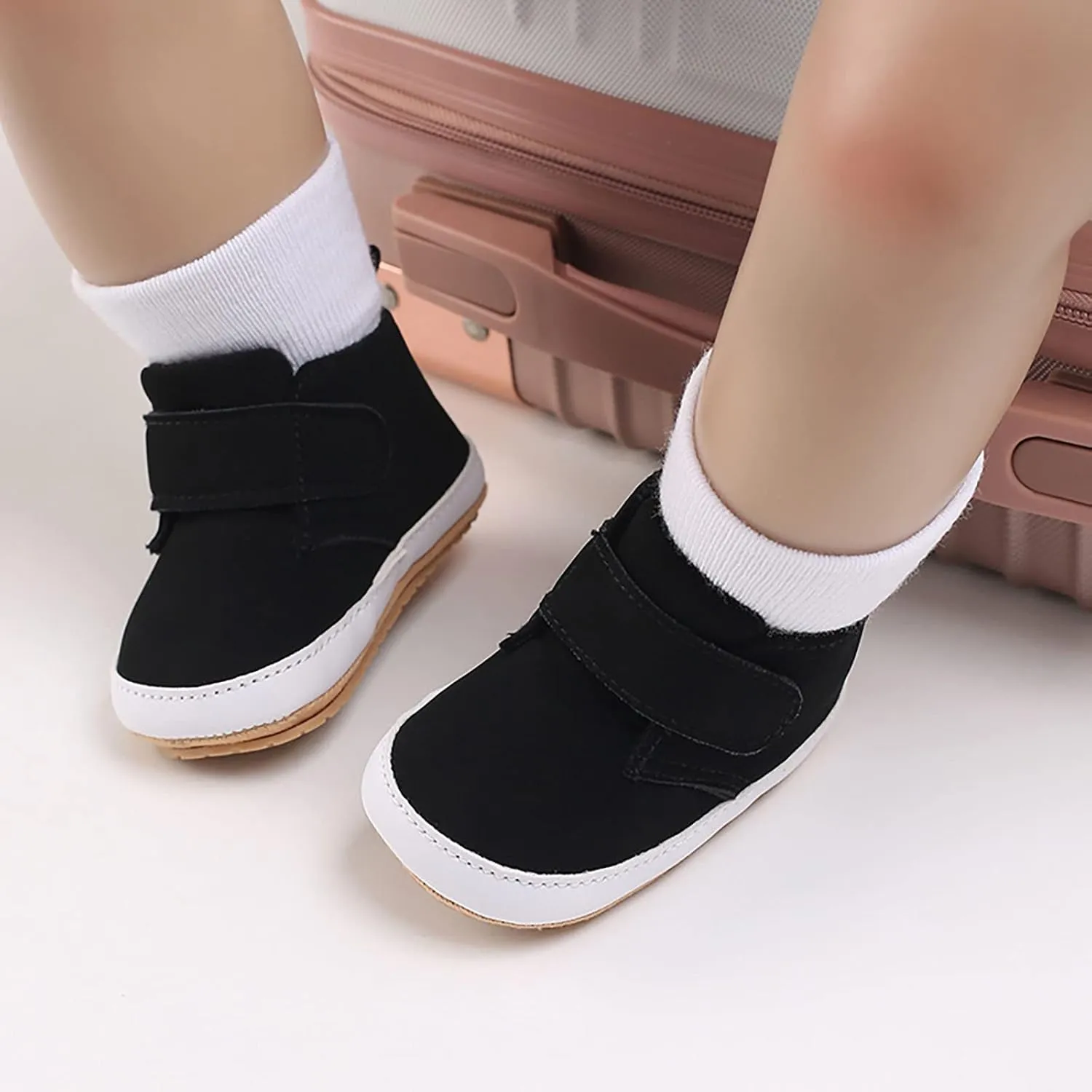 Newborn Baby Girls Boys Ankle Boots Soft Soft Sole Prewalker Shoes Infant Fashion High-Top Sneakers Casual Shoes