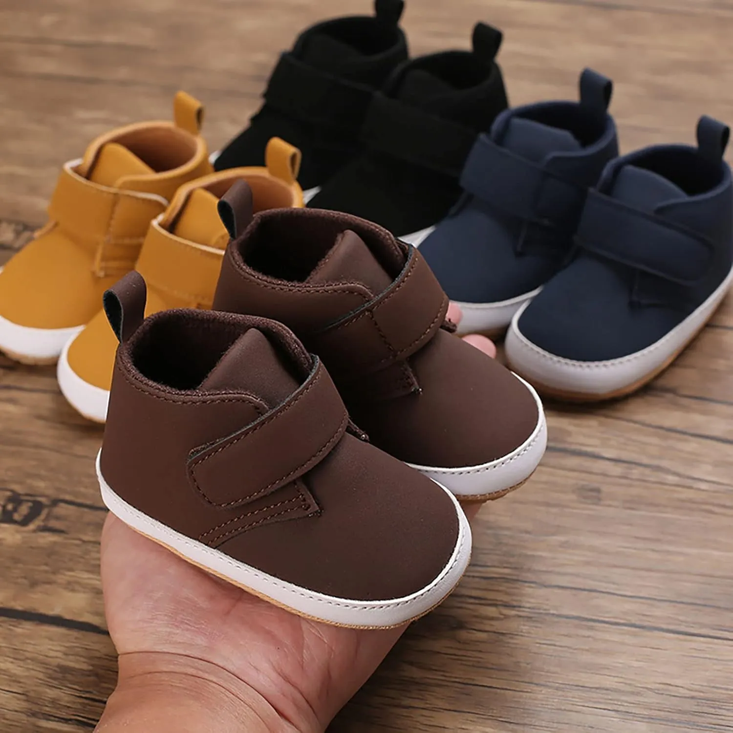 Newborn Baby Girls Boys Ankle Boots Soft Soft Sole Prewalker Shoes Infant Fashion High-Top Sneakers Casual Shoes