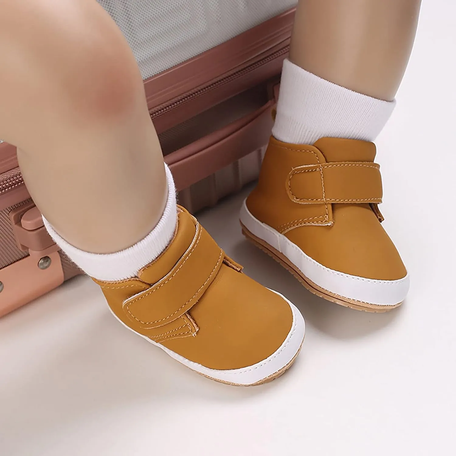 Newborn Baby Girls Boys Ankle Boots Soft Soft Sole Prewalker Shoes Infant Fashion High-Top Sneakers Casual Shoes