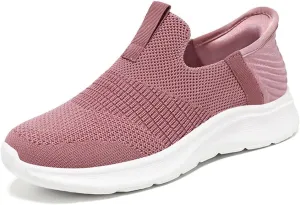 Orgone Slip On Sneakers for Women, Womens Hands Free Slip On Running Shoes Non Slip Walking Shoes Lightweight Gym Workout Shoes Breathable Fashion Sneakers