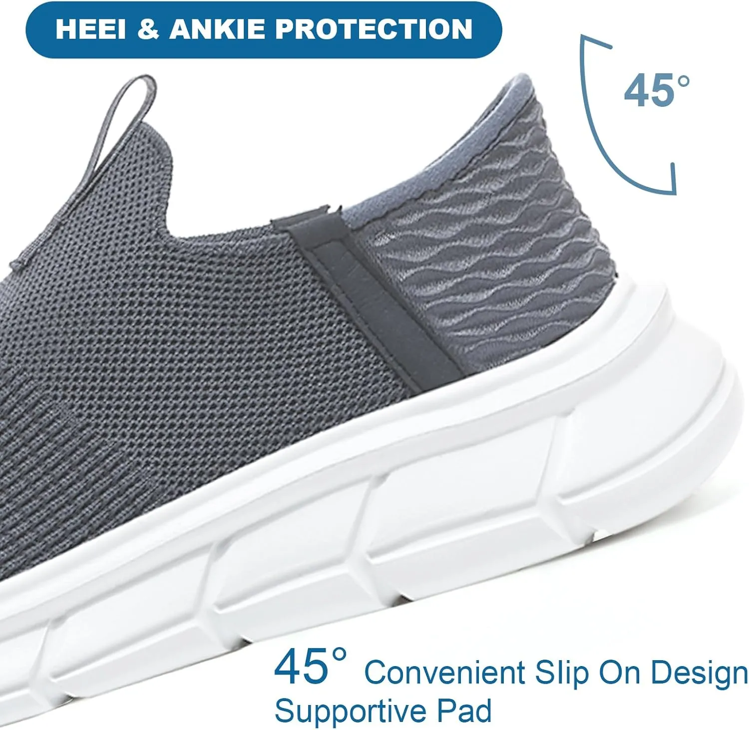 Orgone Slip On Sneakers for Women, Womens Hands Free Slip On Running Shoes Non Slip Walking Shoes Lightweight Gym Workout Shoes Breathable Fashion Sneakers
