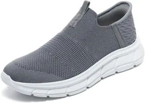 Orgone Slip On Sneakers for Women, Womens Hands Free Slip On Running Shoes Non Slip Walking Shoes Lightweight Gym Workout Shoes Breathable Fashion Sneakers