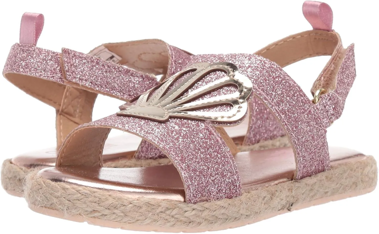 OshKosh B'Gosh Girl's Oceana Glittery Espadrille Sandal Wedge