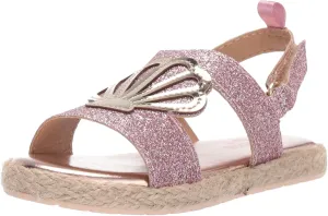 OshKosh B'Gosh Girl's Oceana Glittery Espadrille Sandal Wedge