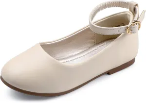PANDANINJIA Girls Dress Shoes, Girls Flats Mary Jane Princess Shoes Wedding Party School Flower Ballet Shoes for Girls Kids Toddler