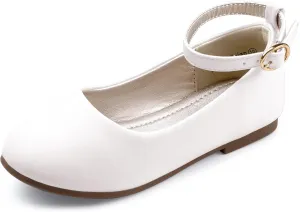 PANDANINJIA Girls Dress Shoes, Girls Flats Mary Jane Princess Shoes Wedding Party School Flower Ballet Shoes for Girls Kids Toddler