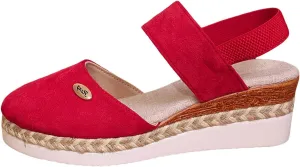 Platform Sandals Women Braided Wedge Platform Sandals Fish Mouth Heels Casual Elastic Ankle Strap Dress Flats Slides