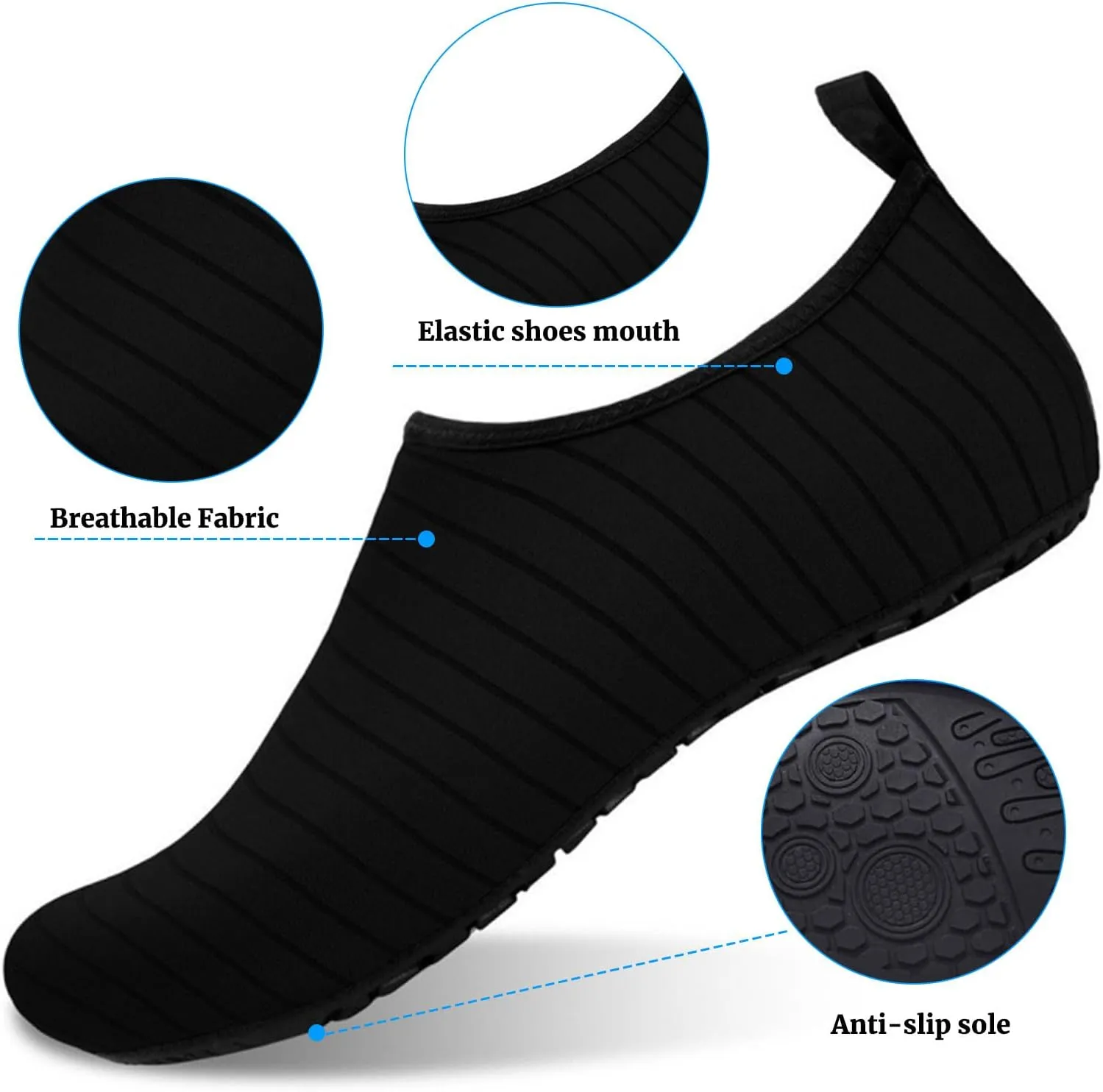 Pool Shoes for Women Water Aerobics Non Slip Wide Width Water Shoes Barefoot Aqua Socks Quick-Dry Non Slip Shoe Aqua Yoga Socks Slip On for Women Breathable Lightweight Beach Footwear