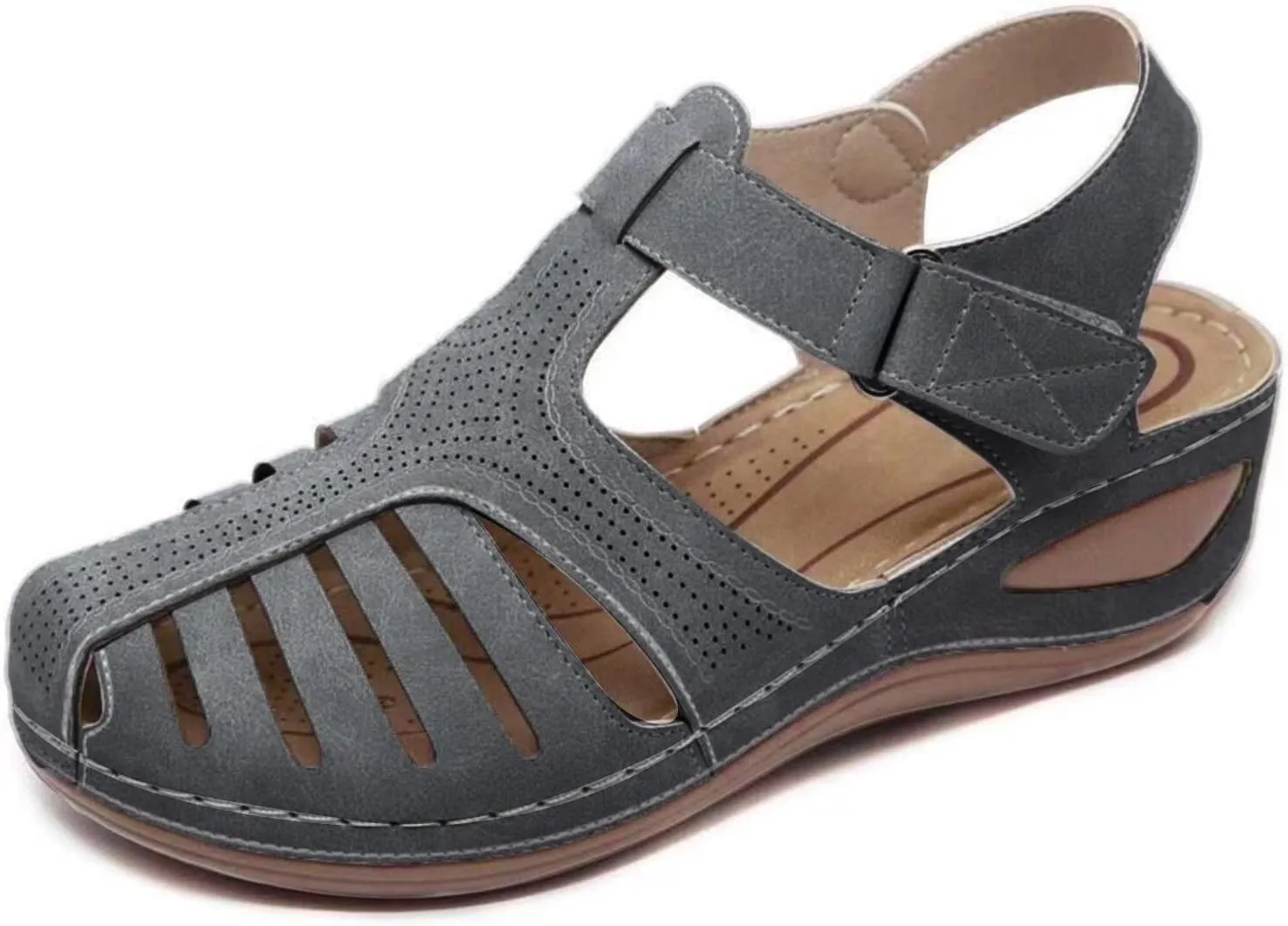 SBGMoSJ Orthopedic Flats for Women Dressy Orthopedic Shoes for Women Wide Feet Sandals for Women Outdoor Women's Athletic Outdoor Sandals Slides Black Chunky Heels for Women Red Block Heels