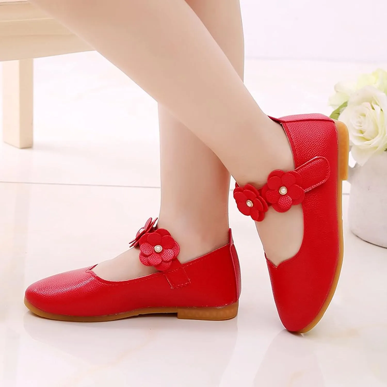 Shoes for Kids,Children Baby Girls Leather Flower Princess Shoes Soft Dance Shoes Kids Shoes