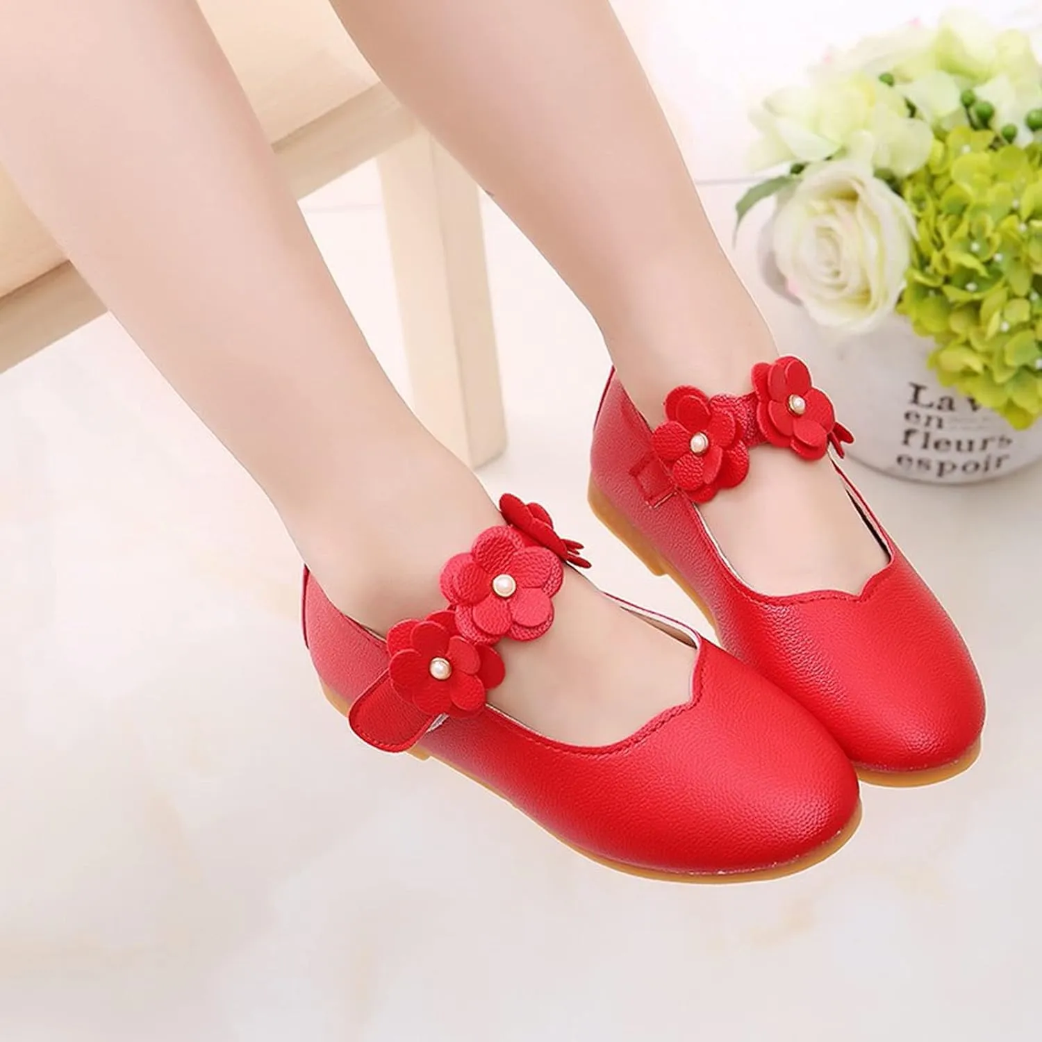Shoes for Kids,Children Baby Girls Leather Flower Princess Shoes Soft Dance Shoes Kids Shoes