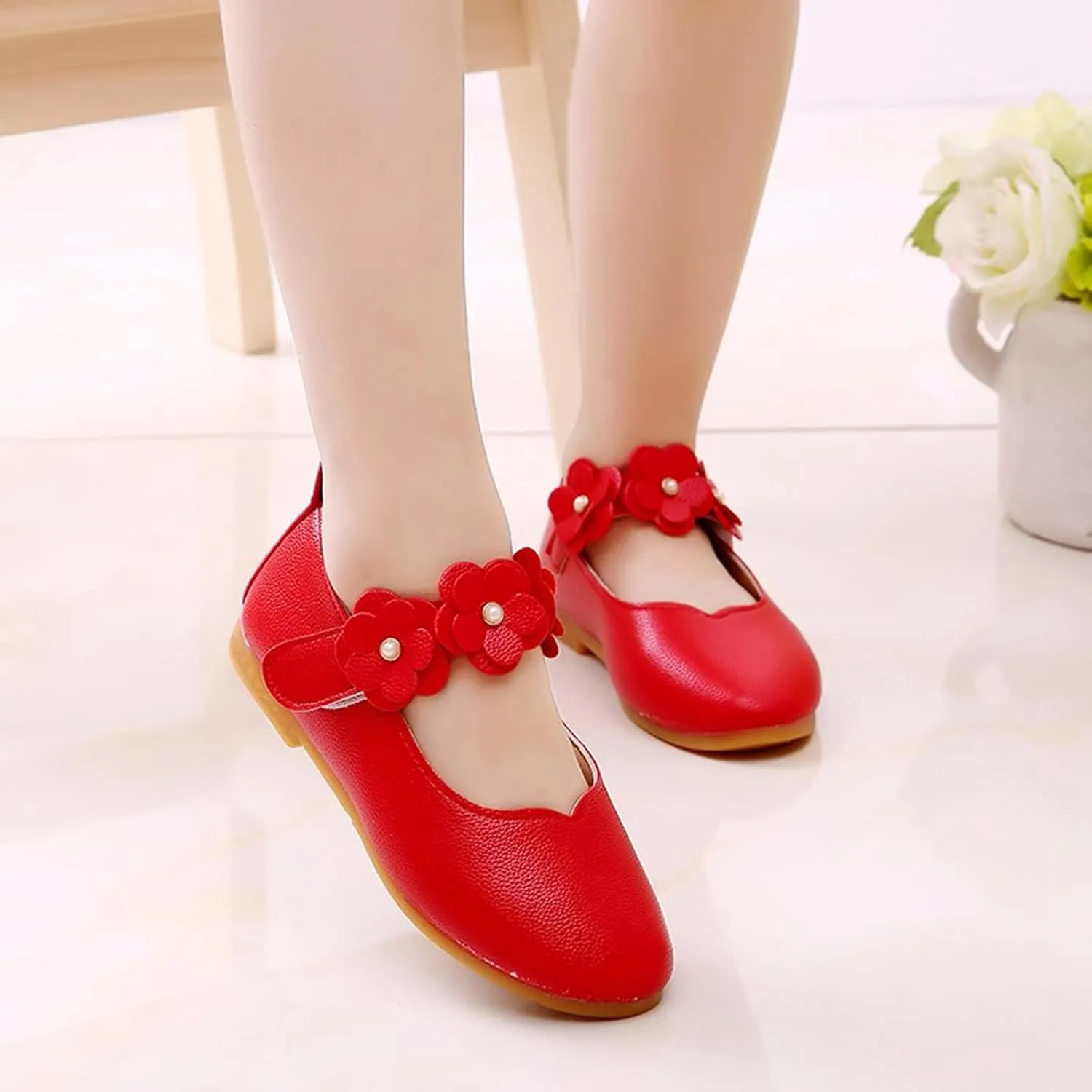 Shoes for Kids,Children Baby Girls Leather Flower Princess Shoes Soft Dance Shoes Kids Shoes