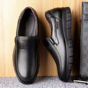 SoleBalance™ echt zwart lederen  orthopedische herenschoenen