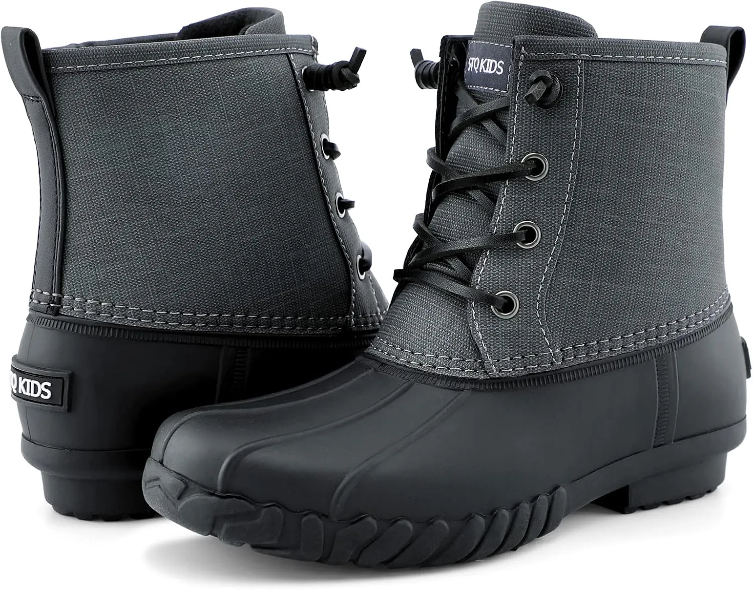 STQ Boy Duck Boots Kids Waterproof Snow Boots Insulated Winter Boots (Little/Big Kid)