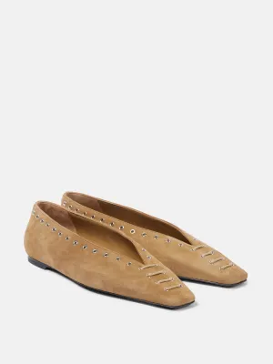 Suede ballet flats