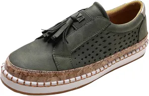 Tennis Shoes Women Lether Dress Casual Shoes Fashion Sneakers 2025 Women's Woven Orthopedic Breathable Soft Brown Tennis Shoe Cross Trainer Shoe