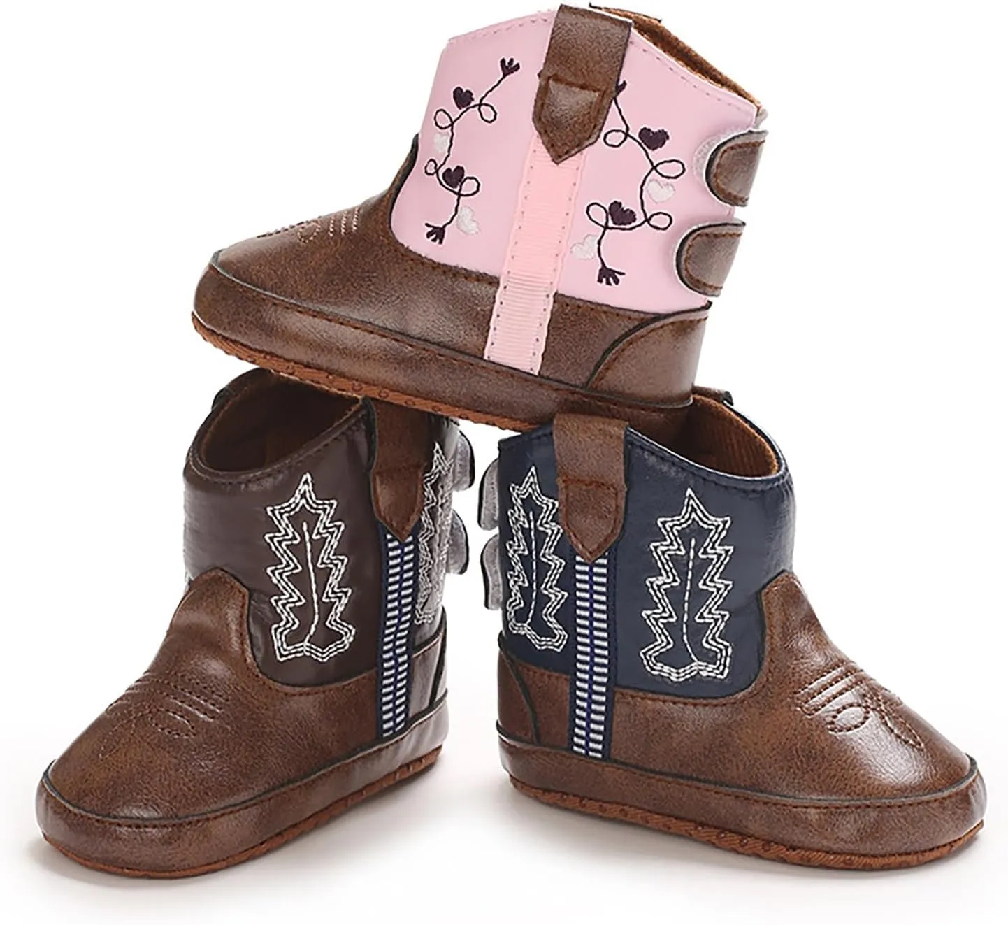 Toddler Girl Booties Childrens Leather Western Snowboots Soft Slip On Sneaker for Baby Newborn Infant Flat Shoes