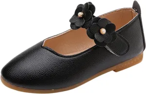 Toddler Girls Leather Soft Loafers Sneakers School Uniform Dance Low Heel Sandals Kids Baby Non Slip Lightweight Shoes