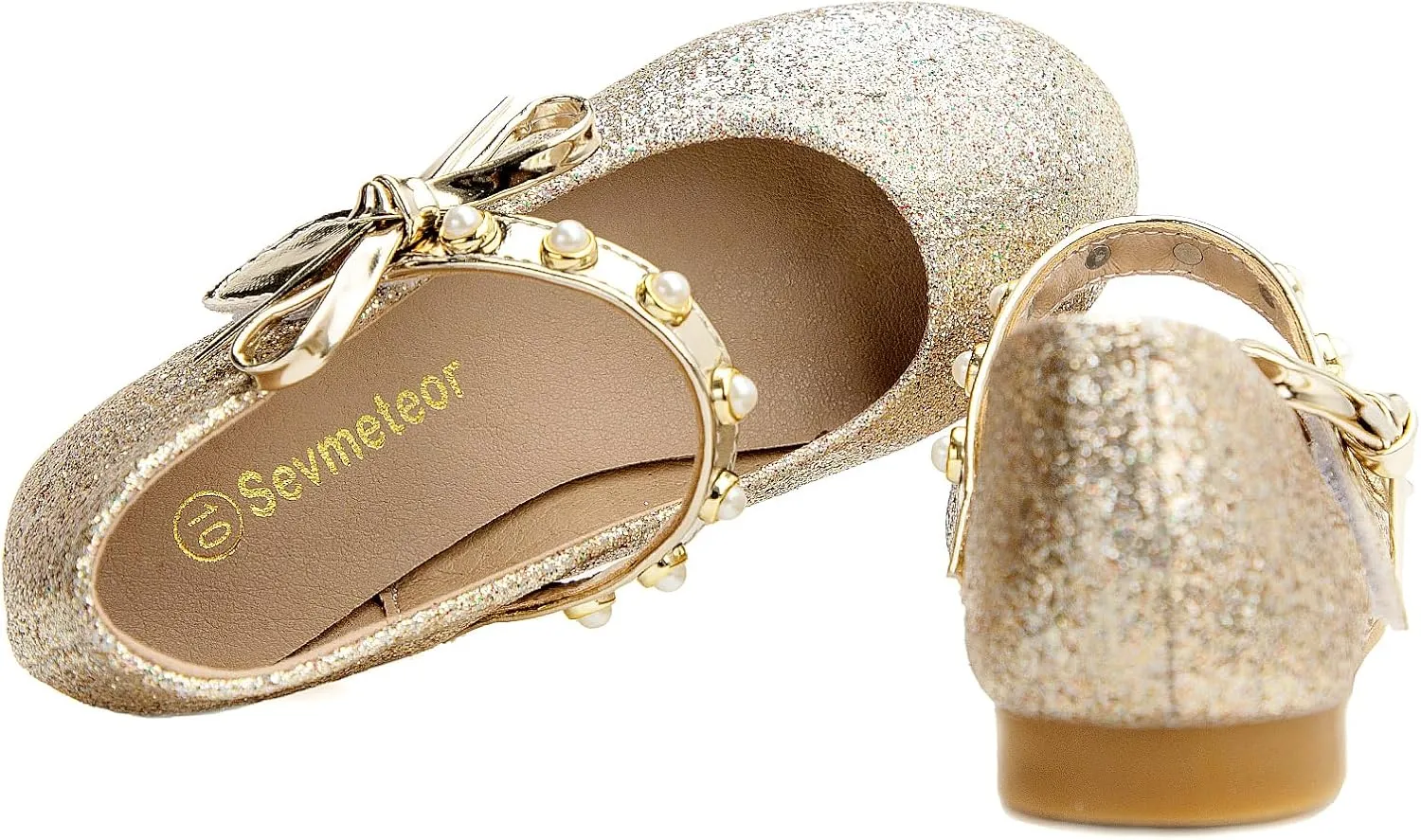 Toddler/Little Kid Girls Mary Jane Ballerina Flats Girl Dress Shoes for Wedding Party Ballet Flat Shoes
