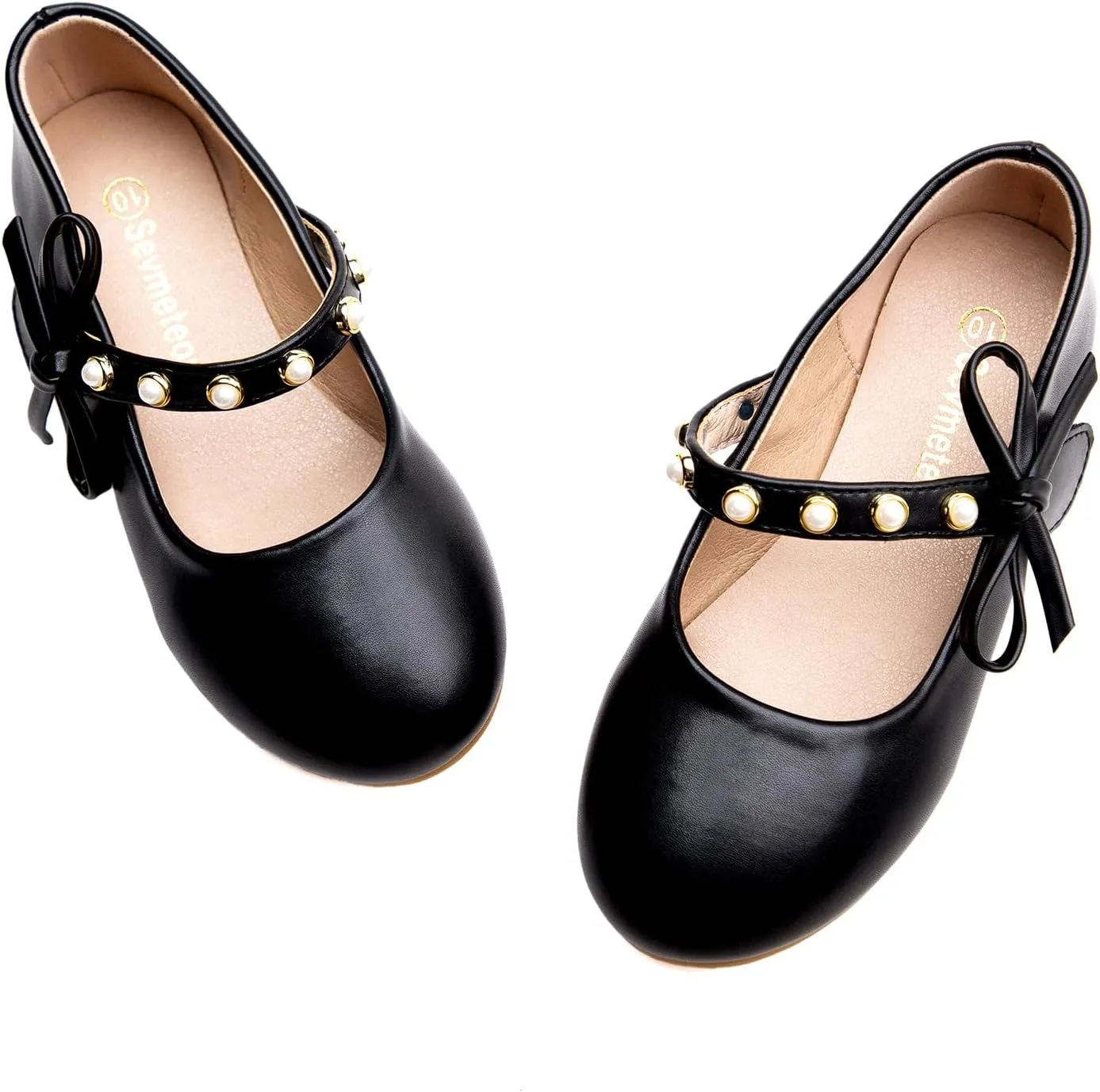 Toddler/Little Kid Girls Mary Jane Ballerina Flats Girl Dress Shoes for Wedding Party Ballet Flat Shoes