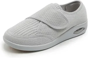 TOSOFT Elderly Womens Lightweight Diabetics Walking Shoes Adjustable Memory Foam Orthopaedic Health Care Flats Sneakers Shoes