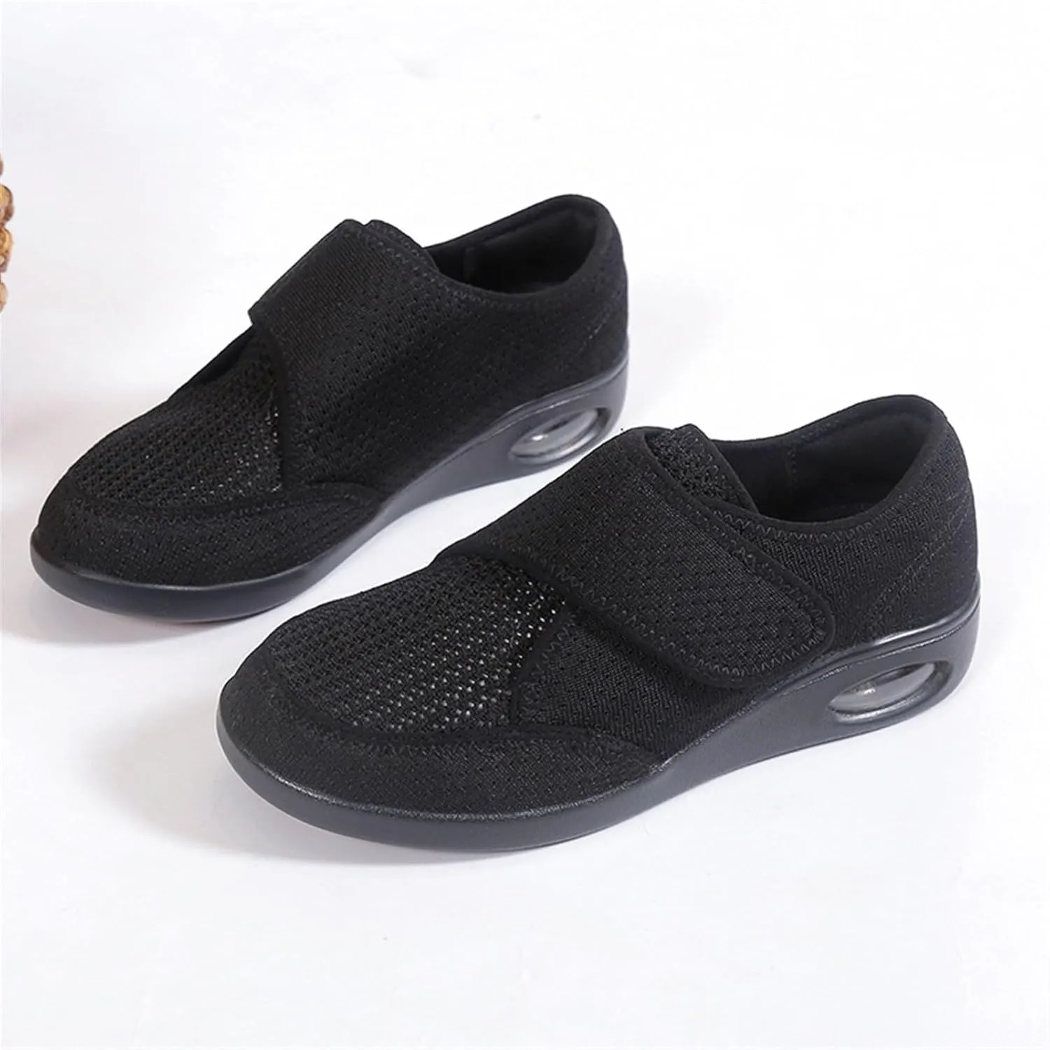 TOSOFT Elderly Womens Lightweight Diabetics Walking Shoes Adjustable Memory Foam Orthopaedic Health Care Flats Sneakers Shoes
