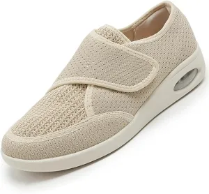 TOSOFT Elderly Womens Lightweight Diabetics Walking Shoes Adjustable Memory Foam Orthopaedic Health Care Flats Sneakers Shoes