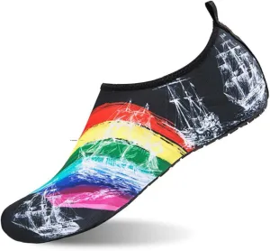 Water Proof Shoes for Women Wide Width Water Sports Shoes Barefoot Quick-Dry Aqua Yoga Socks Slip On for Women Barefoot Non-Slip Beach Pool Swimming Diving Surf Aqua Sports Walking Yoga Shoe