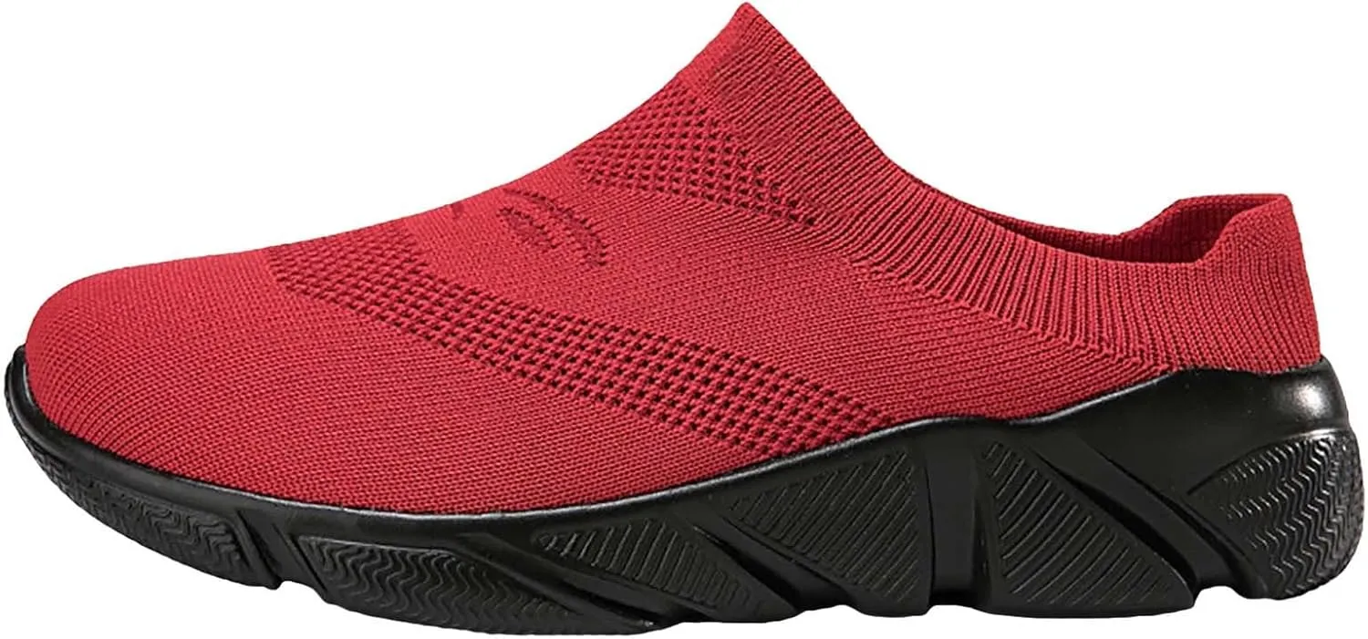 Women Gym Shoes Soft Platform Slip On Breathable Mesh Sneakers Summer Casual Comfortable Non Slip Walking Sport Shoes