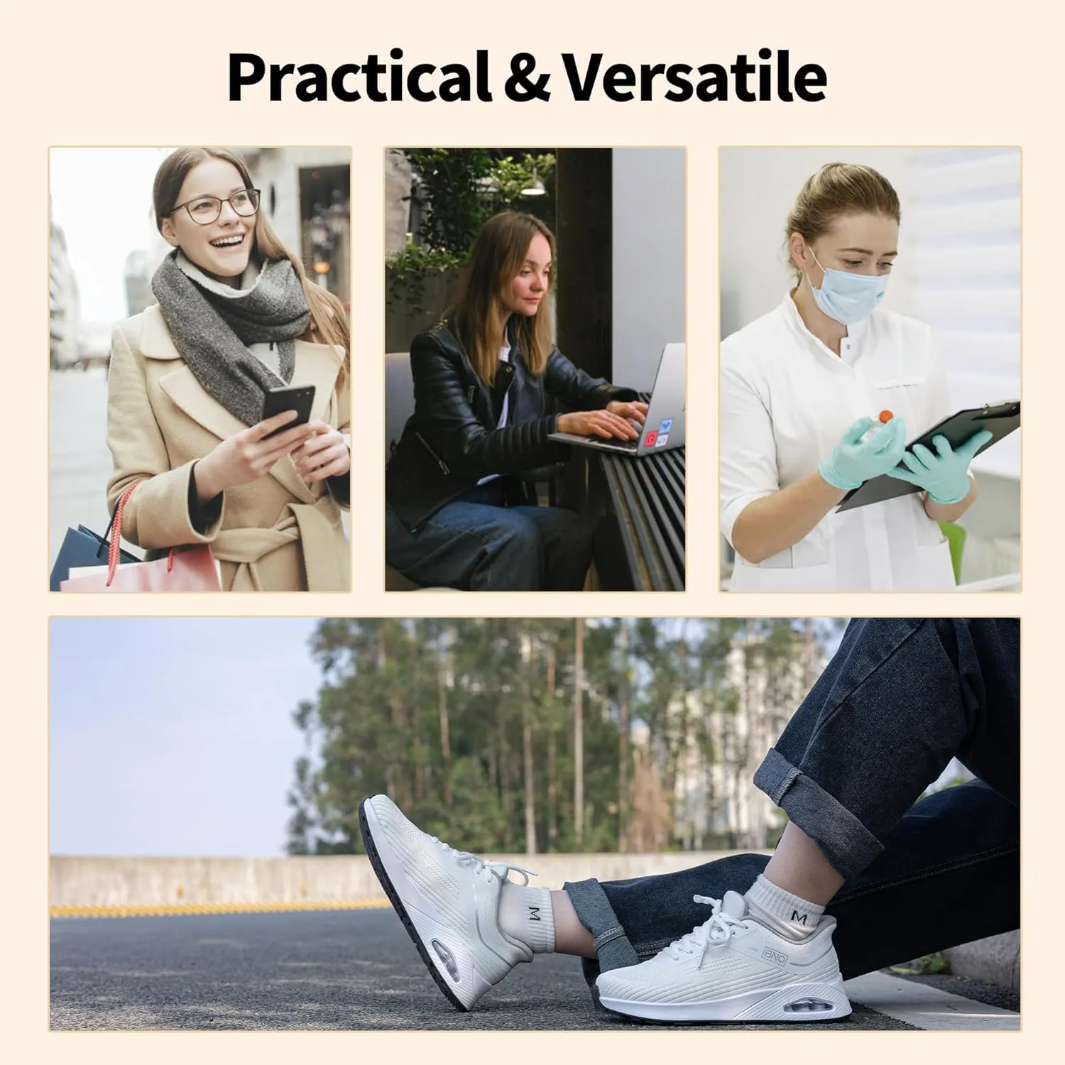 Women Wide Toe Box Shoes Slip On Walking Shoes Air Tennis Sneakers for Swelling Bunion Plantar Fasciitis, Size 6-11