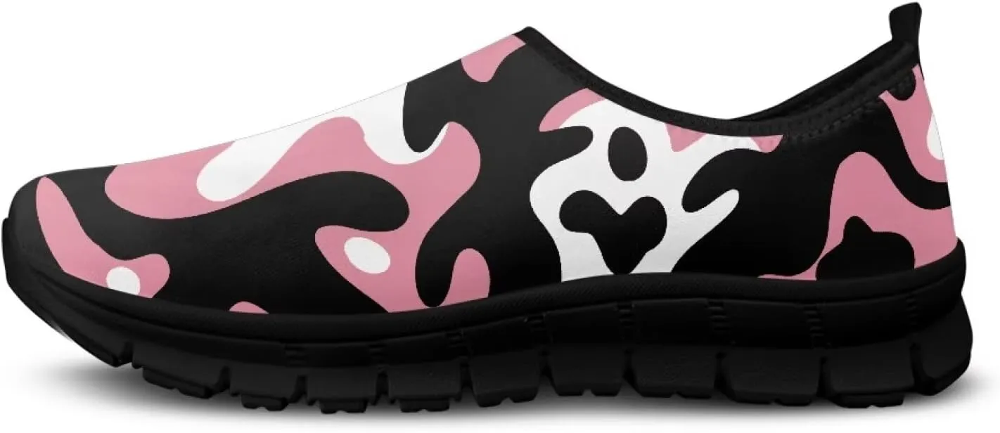 Womens Canvas Shoes Low Top Fashion Sneakers Slip on Walking ShoeBlack Sole