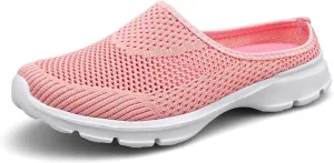 Women's Casual Slip on Half Shoes Breathable Mesh Walking Sandals Arch Support Shoe Open Back Slip On Shoes Lightweight Comfortable Sandals Summer Closed Round Toe Sandal