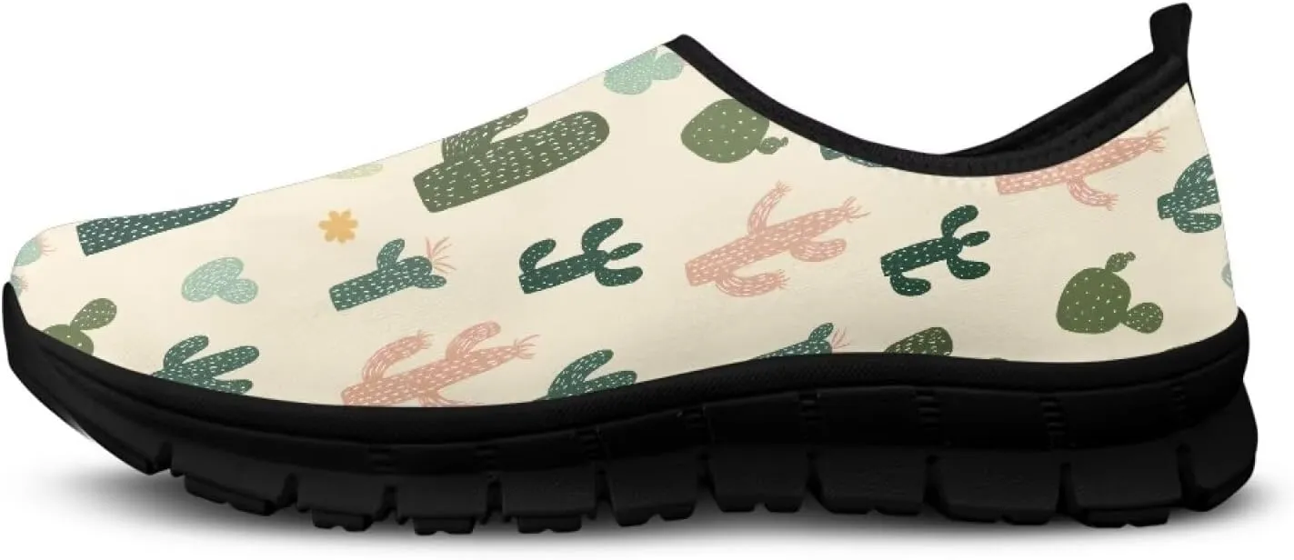 Women's Fashion Sneakers Slip On Walking Loafers Travel ShoesBlack Sole