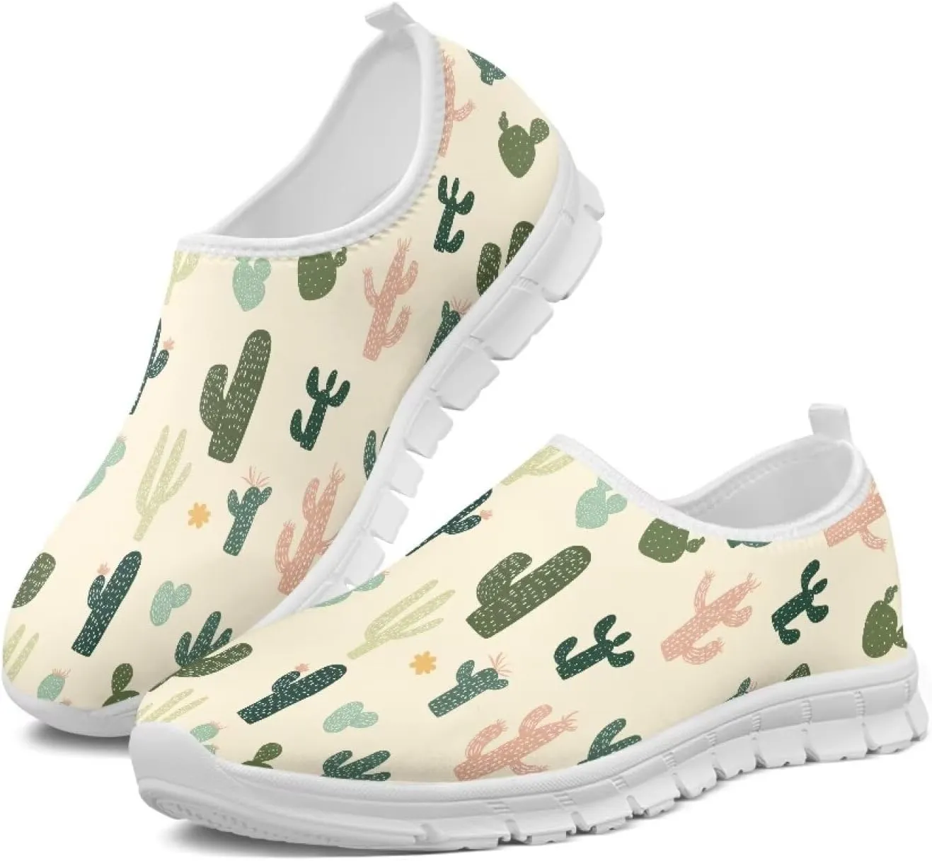 Women's Fashion Sneakers Slip On Walking Loafers Travel ShoesWhite Sole