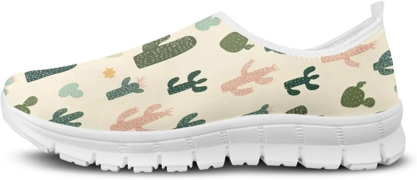 Women's Fashion Sneakers Slip On Walking Loafers Travel ShoesWhite Sole