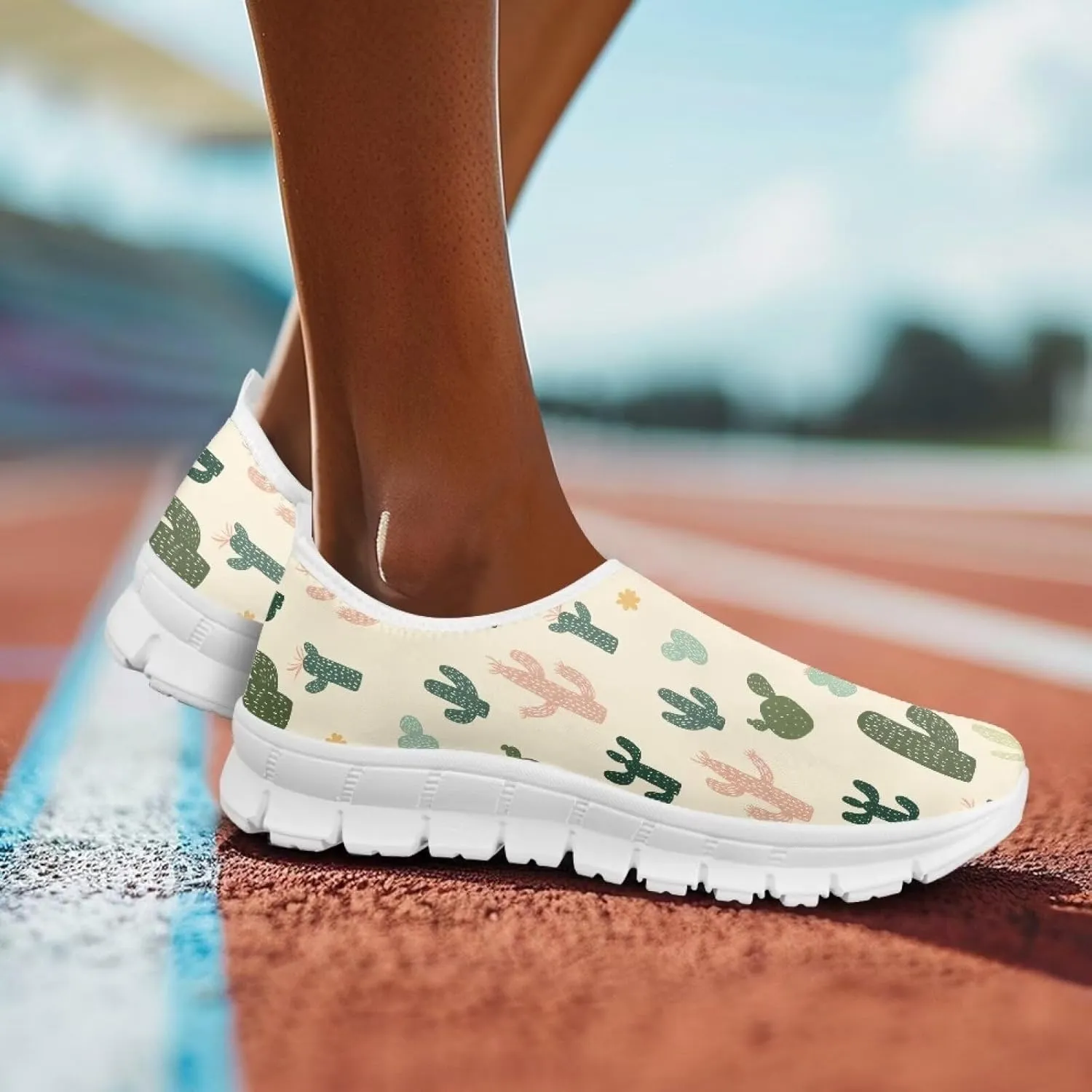 Women's Fashion Sneakers Slip On Walking Loafers Travel ShoesWhite Sole