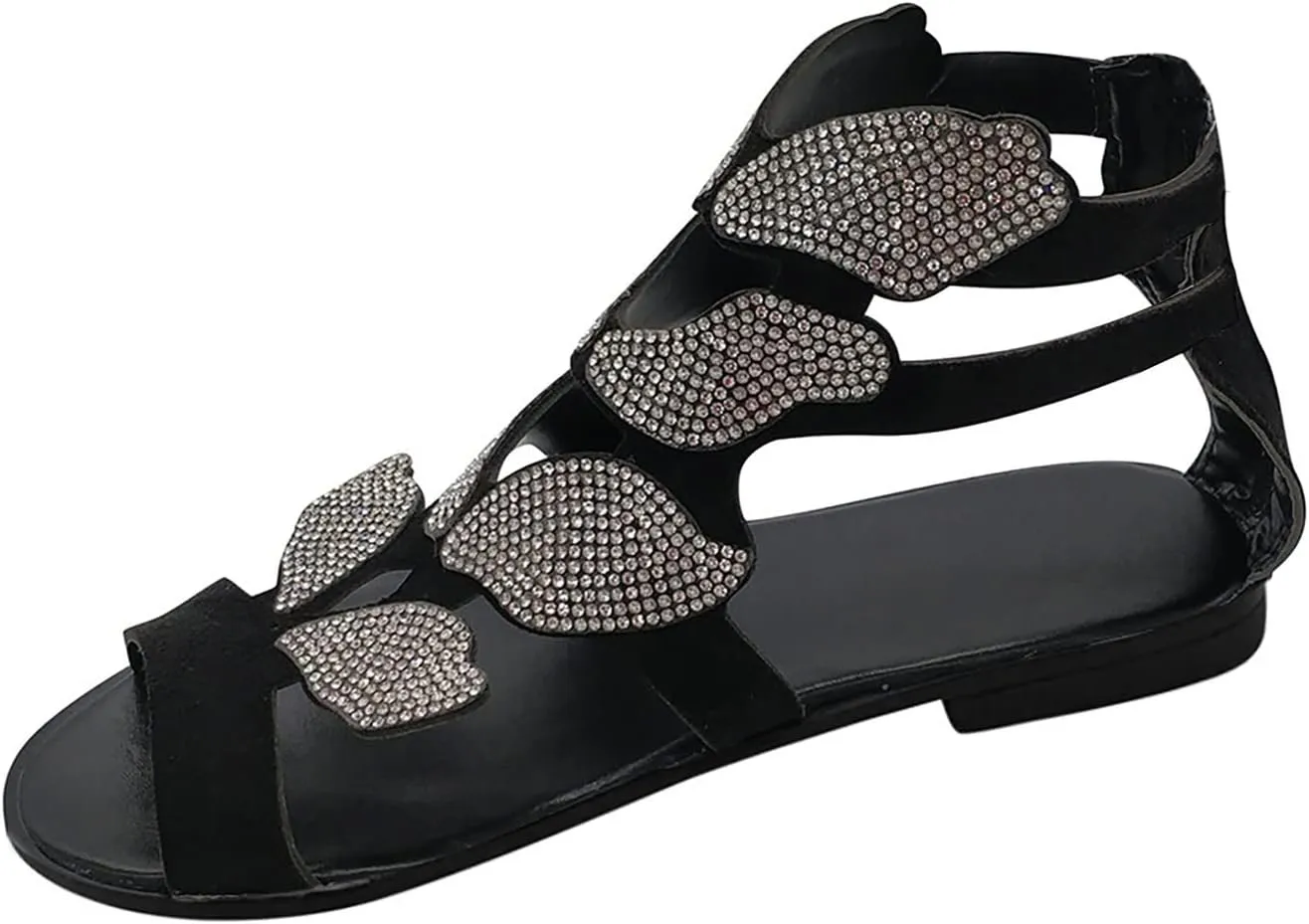 Womens Memory Foam Barefoot Slide Sandals Comfortable Summer Outdoor Adjustable Buckle Arch Support Beach Fashion Lightweight Casual Footwear Orthopedic Shoes for Women