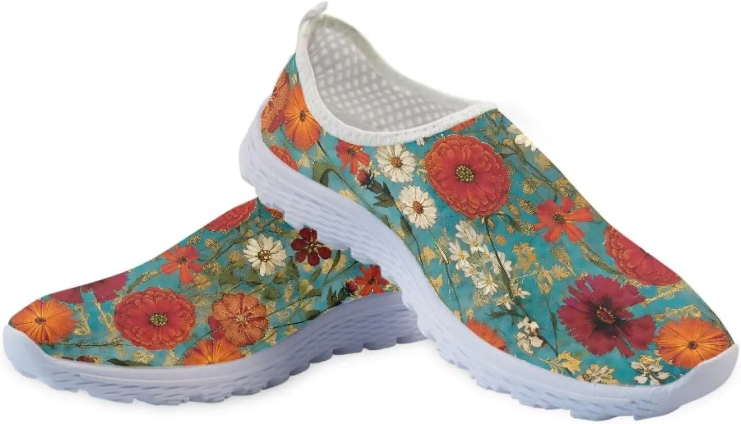 Womens Mesh Sneakers Non Slip Running Tennis Shoes Women Lightweight Soft Sole Walking Shoes
