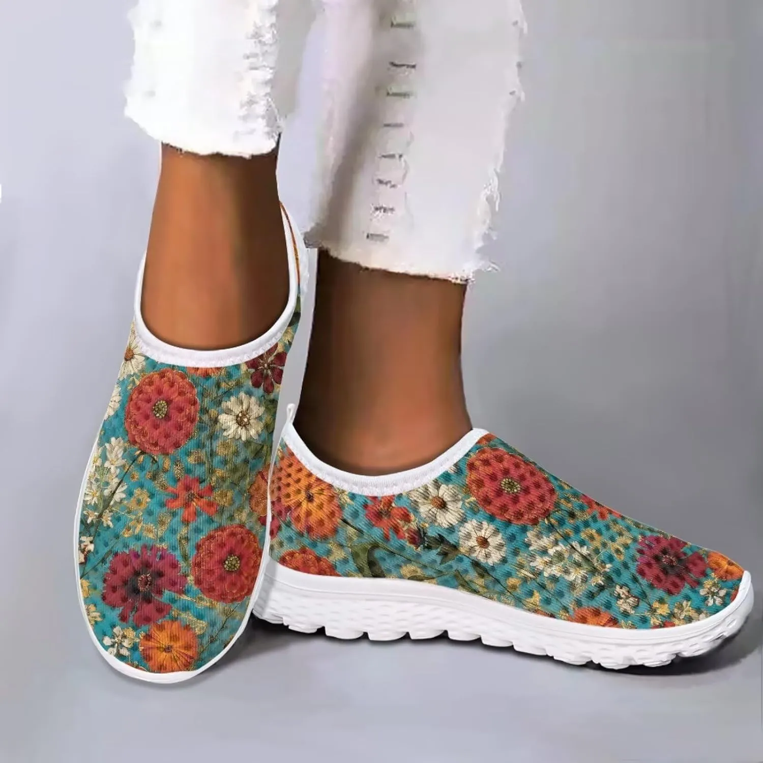 Womens Mesh Sneakers Non Slip Running Tennis Shoes Women Lightweight Soft Sole Walking Shoes