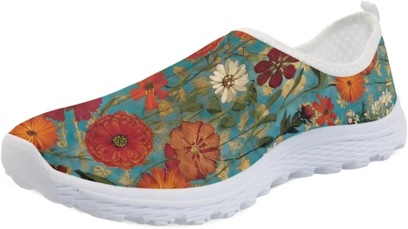 Womens Mesh Sneakers Non Slip Running Tennis Shoes Women Lightweight Soft Sole Walking Shoes