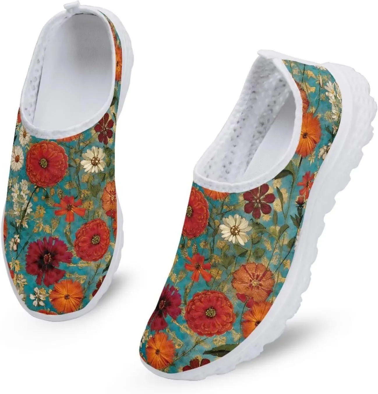 Womens Mesh Sneakers Non Slip Running Tennis Shoes Women Lightweight Soft Sole Walking Shoes