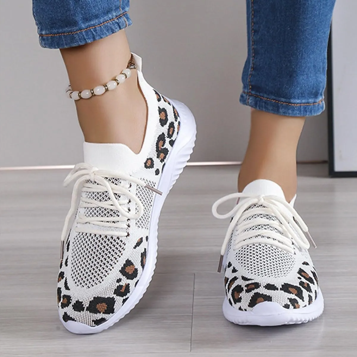 Womens Slip On Walking Shoes Non Slip Running Shoes Knitted Mesh Breathable Sneakers Athletic Tennis Sneakers Mesh Workout Casual Outdoor Leisure Sports Shoes