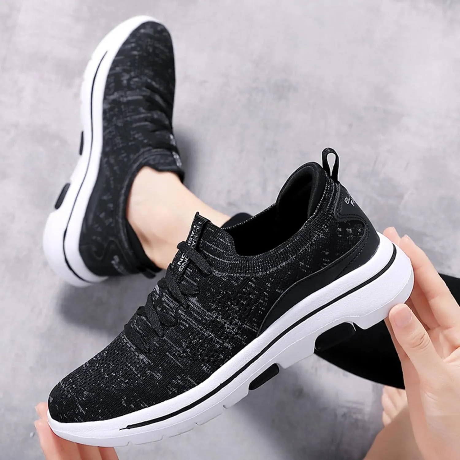 Women's Slip On Walking Sneakers Running Shoes Workout Lightweight Non Slip Tennis Memory Foam Shoes for Sport Travel Gym