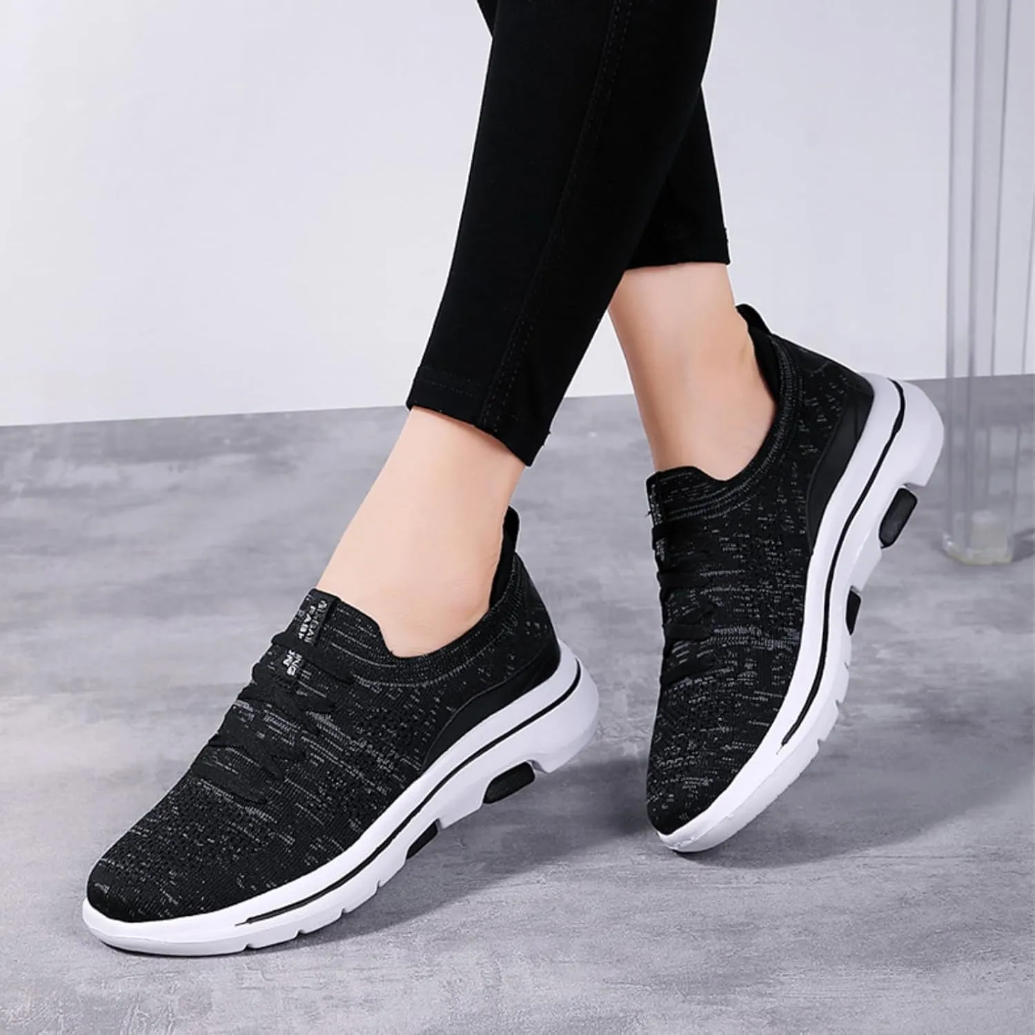Women's Slip On Walking Sneakers Running Shoes Workout Lightweight Non Slip Tennis Memory Foam Shoes for Sport Travel Gym