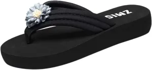 Womens Summer Beach Slides Flat Sandals Comfortable Slip On Leather Open Toe Dressy Memory Foam Adjustable Support