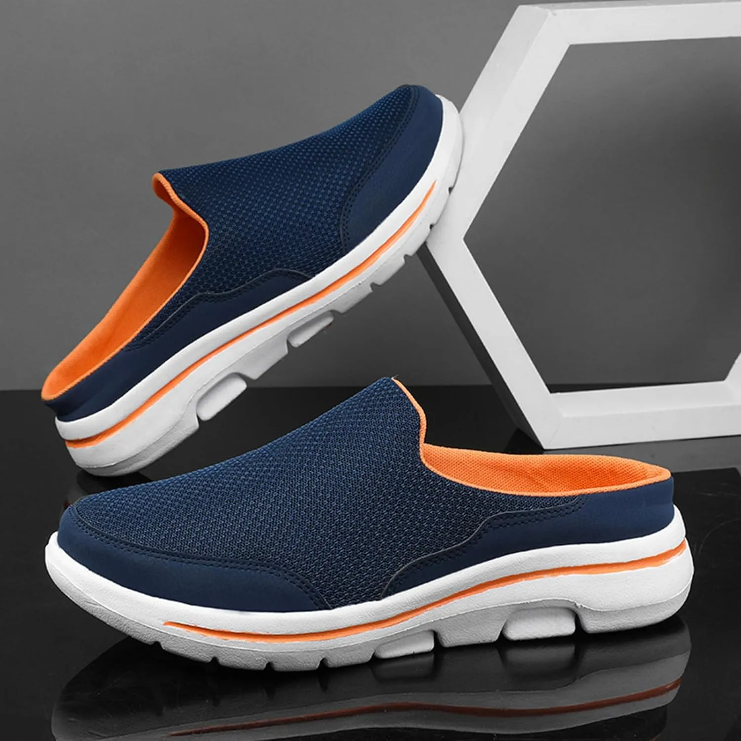 Womens Walking Shoes Mens Mules Open Back Slip On Shoes Comfortable Non-Slip Clogs reathable Lightweight Sport Sneakers Closed Toe Slippers