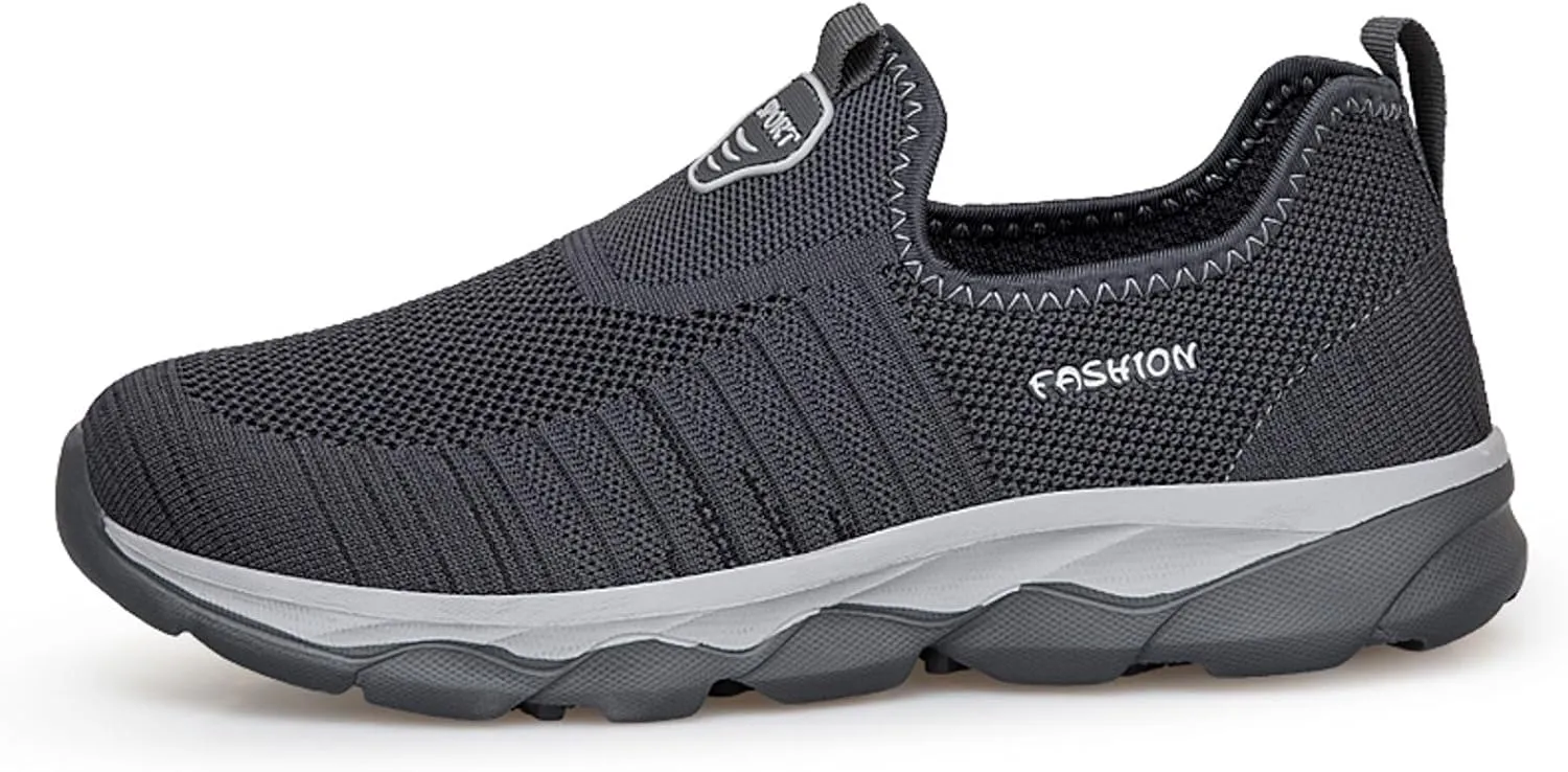 Womens Walking Shoes Slip on Non Slip Memory Foam Arch Support Running Shoes Breathable Mesh Sports Workout Tennis Shoes Fashion Lace Up Sneakers