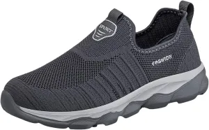 Womens Walking Shoes Slip on Non Slip Memory Foam Arch Support Running Shoes Breathable Mesh Sports Workout Tennis Shoes Fashion Lace Up Sneakers