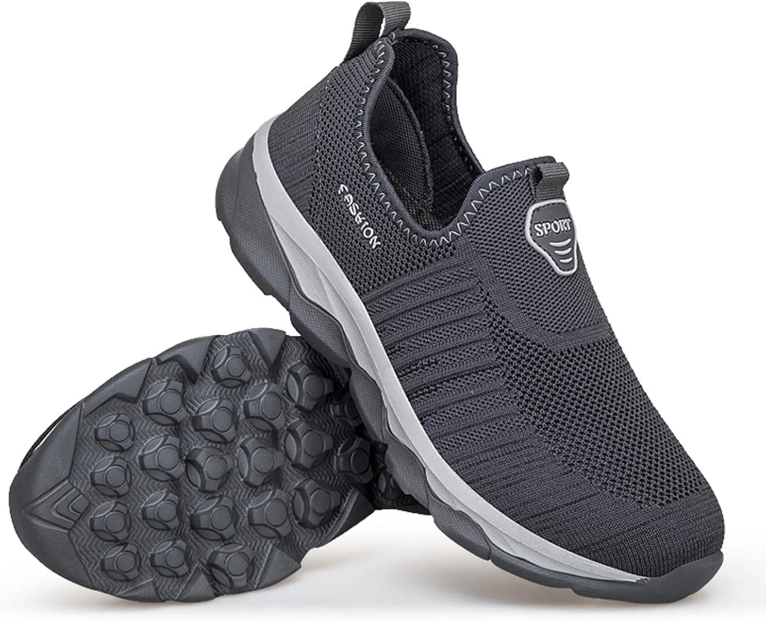 Womens Walking Shoes Slip on Non Slip Memory Foam Arch Support Running Shoes Breathable Mesh Sports Workout Tennis Shoes Fashion Lace Up Sneakers